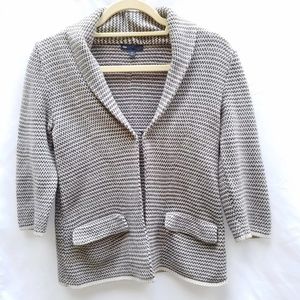 Gap Size S Womens Cozy Knit Navy Gray Cardigan